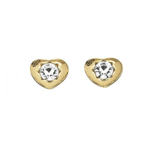 pendientes corazon dorado guess