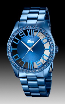 reloj lotus azul