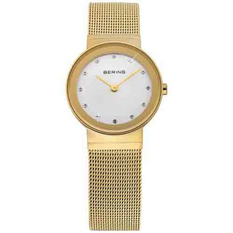 reloj bering acero dorado