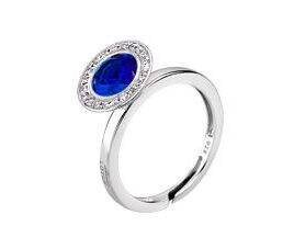 anillo lotus silver azul fuerte