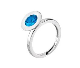 anillo azul lotus silver