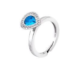 anillo lagrima azul