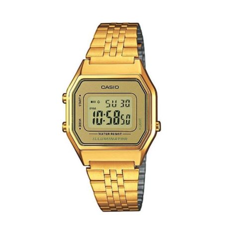 reloj casio digital dorado