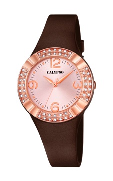 reloj señora calypso marron chocolate