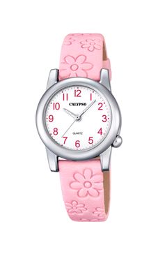 reloj calypso correa piel rosa