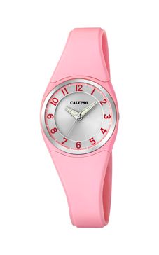 reloj calypso goma rosa claro